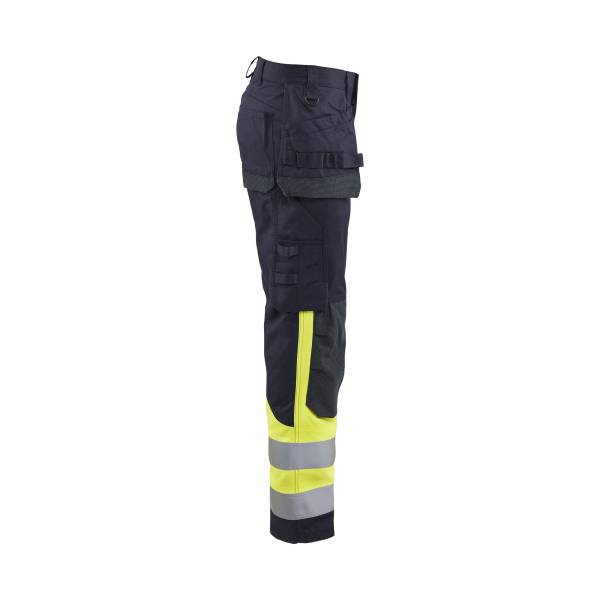 Pantalon de chantier ATEX multinormes inhérent - Blaklader - 1489 - Marine/Jaune fluo
