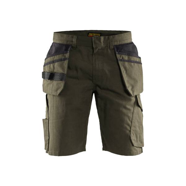 Short de travail Ripstop - Blaklader - 1494 - Vert Kaki/Noir