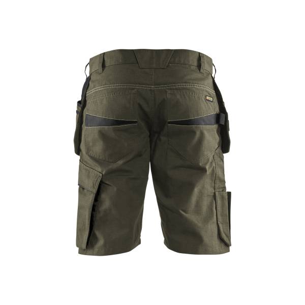 Short de travail Ripstop - Blaklader - 1494 - Vert Kaki/Noir