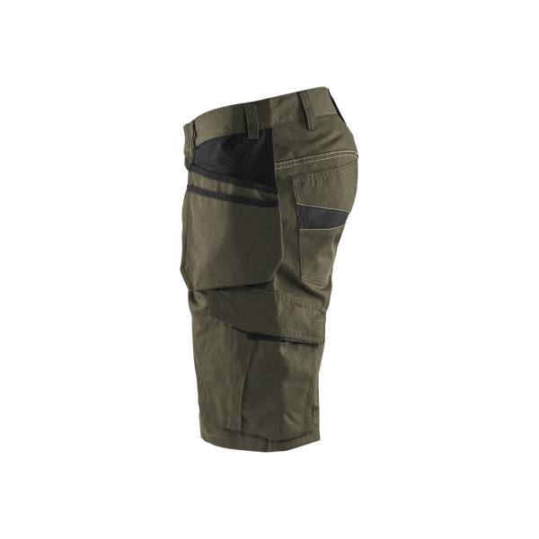 Short de travail Ripstop - Blaklader - 1494 - Vert Kaki/Noir