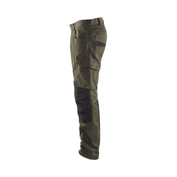Pantalon de travail Ripstop stretch Cotonpoly - Blaklader - 1495 - Vert Kaki/Noir