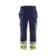 Pantalon de chantier haute-visibilité coton - Blaklader - 1529 - Marine/Jaune fluo