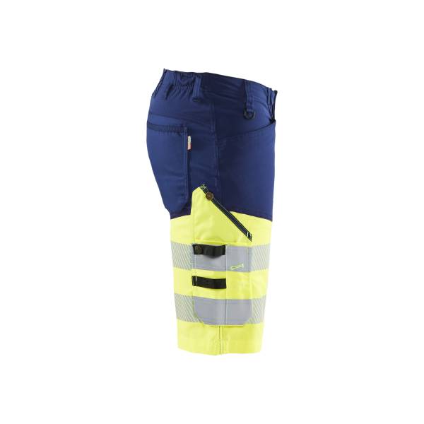 Short de travail haute-visibilité Polycoton - Blaklader - 1541 - Marine/Jaune fluo
