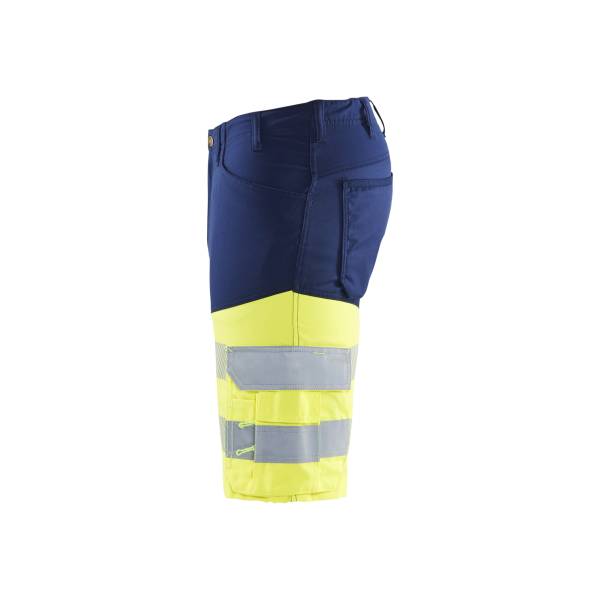 Short de travail haute-visibilité Polycoton - Blaklader - 1541 - Marine/Jaune fluo