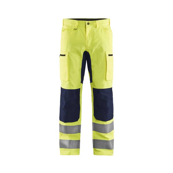 Pantalon de travail haute-visibilité Stretch - Blaklader - 1585 Jaune fluo/Marine