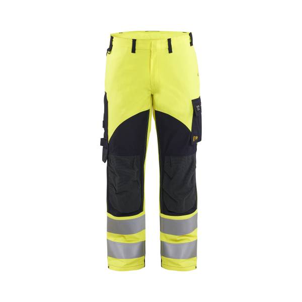 Pantalon de chantier ATEX multinormes inhérent - Blaklader - 1588 - Jaune fluo/Marine