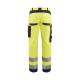 Pantalon de chantier ATEX multinormes inhérent - Blaklader - 1588 - Jaune fluo/Marine