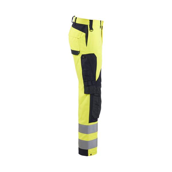 Pantalon de chantier ATEX multinormes inhérent - Blaklader - 1588 - Jaune fluo/Marine