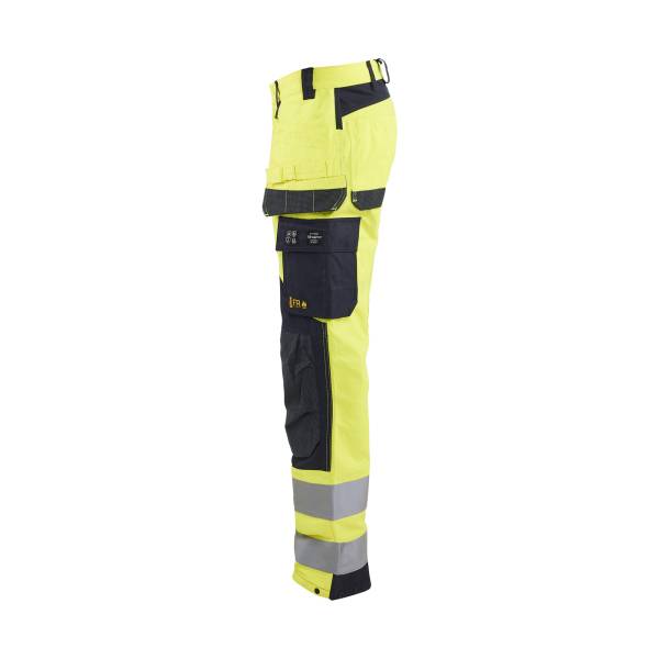 Pantalon de travail ATEX multinormes inhérent Ripstop - Blaklader - 1589 - Jaune fluo/Marine