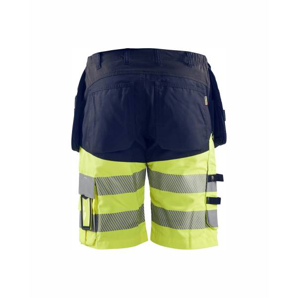Short de travail haute-visibilité stretch - Blaklader - 1596 - Marine/Jaune fluo
