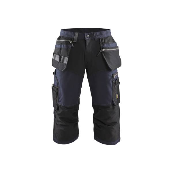 Pantacourt de travail stretch - Blaklader - 1597 Marine foncé/Noir