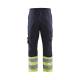 Pantalon de travail ignifugé Inherent Steel Coton - Blaklader - 1705 Marine/Jaune fluo