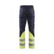 Pantalon de travail ignifugé Inherent Steel Coton - Blaklader - 1705 Marine/Jaune fluo