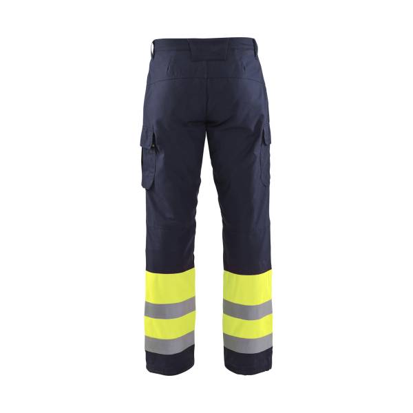 Pantalon de chantier hiver ATEX MULTINORMES Modacrylique - Blaklader - 1869 Marine/Jaune fluo