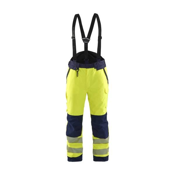 Pantalon de chantier haute-visibilité hiver imperméable- Blaklader - 1875 - Jaune fluo/Marine