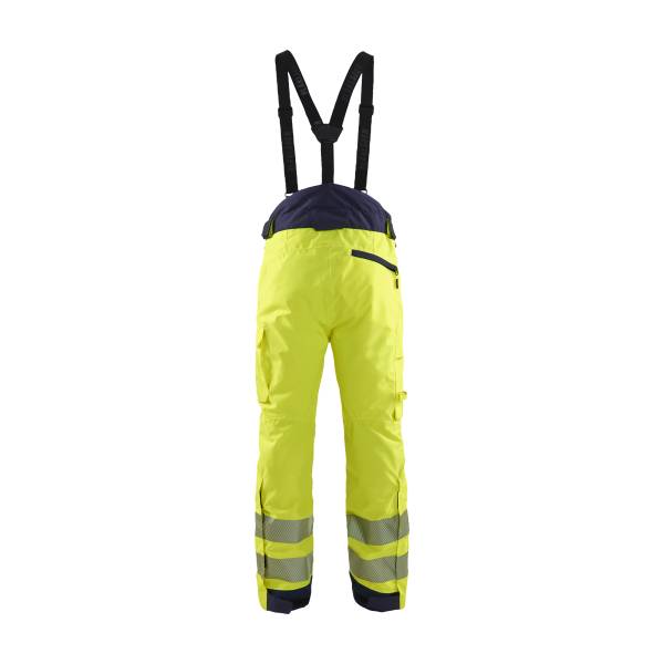 Pantalon de chantier haute-visibilité hiver imperméable- Blaklader - 1875 - Jaune fluo/Marine
