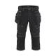 Short de travail pirate X1900 Denim - Blaklader - 1991 - Noir