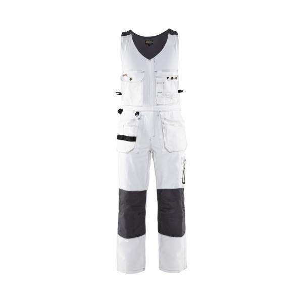 Combinaison de travail sans manches en coton - Blaklader - 2532 Blanc/Gris foncé