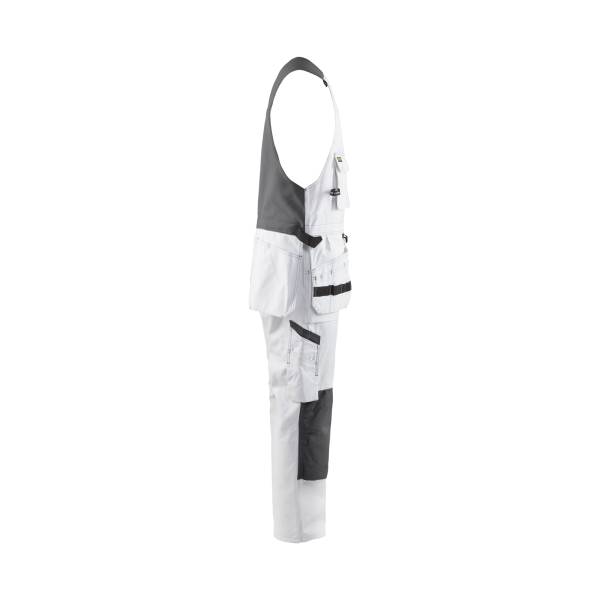 Combinaison de travail sans manches en coton - Blaklader - 2532 Blanc/Gris foncé