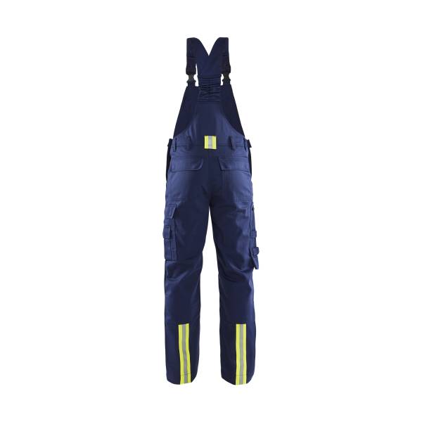 Cotte à bretelles de chantier ignifugée - Blaklader - 2601 Marine/Jaune fluo