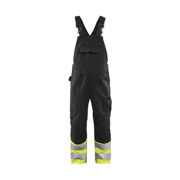 Salopette de chantier haute-visibilité - Blaklader - 2662 Noir/Jaune fluo