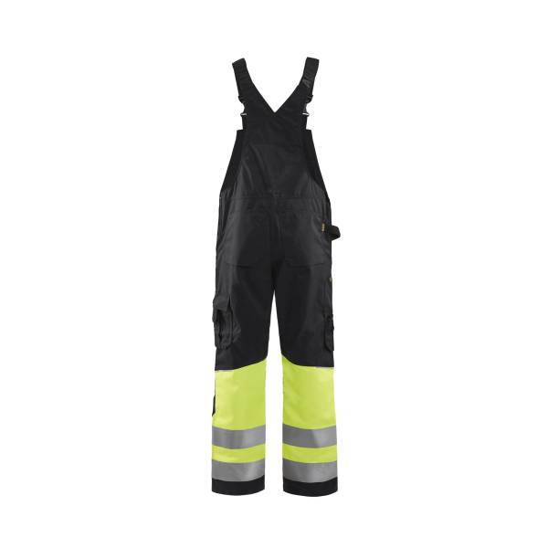 Salopette de chantier haute-visibilité - Blaklader - 2662 Noir/Jaune fluo