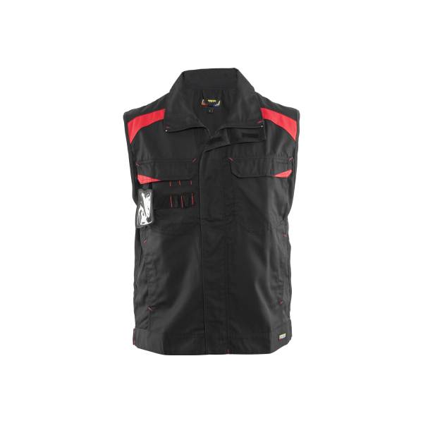 Gilet de travail sans manches - Blaklader - 3164 - Noir/Rouge