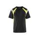T-shirt de travail haute-visibilité - Blaklader - 3332 - Noir/Jaune fluo