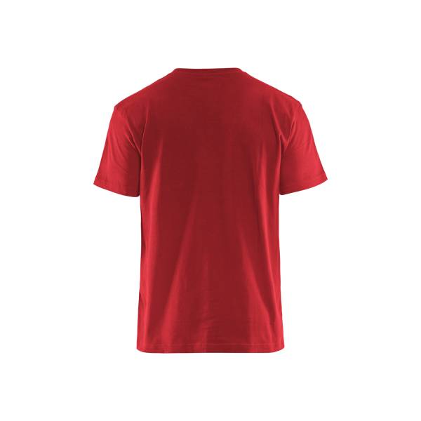 T-shirt de chantier 100 % coton - Blaklader - 3379 - Rouge/Noir