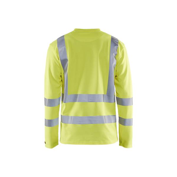 T-shirt de chantier haute-visibilité à manches longues anti-UV - Blaklader - 3381 - Jaune fluo
