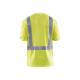 T-shirt de chantier haute-visibilité anti-UV col V - Blaklader - 3382 - Jaune fluo