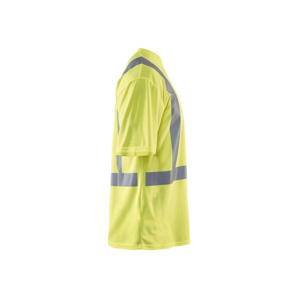 T-shirt de chantier haute-visibilité anti-UV col V - Blaklader - 3382 - Jaune fluo