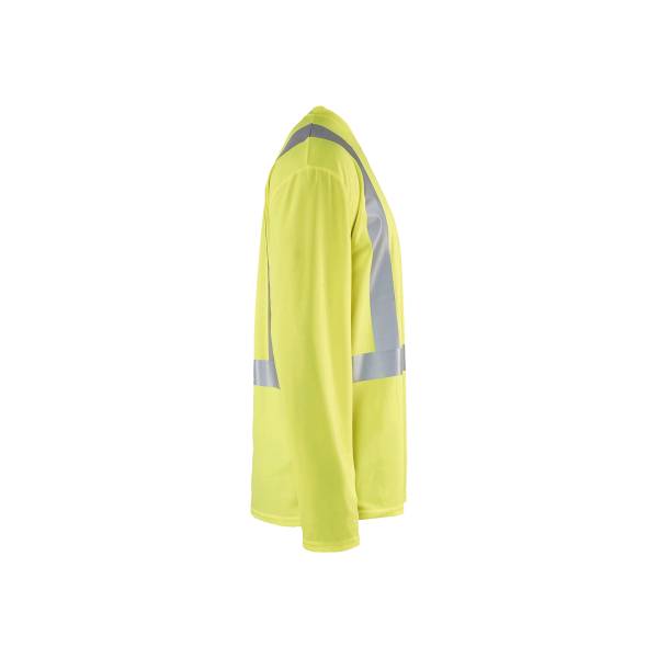 T-shirt de chantier haute-visibilité à manches longues - Blaklader - 3383 - Jaune fluo