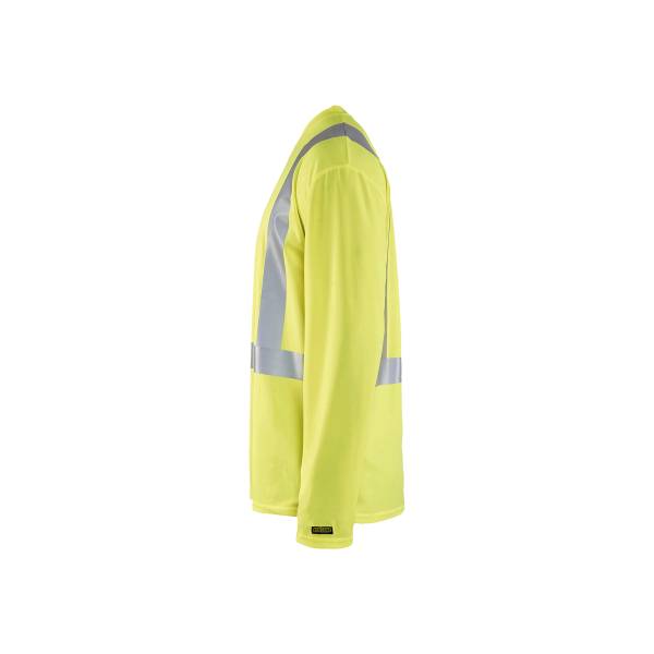 T-shirt de chantier haute-visibilité à manches longues - Blaklader - 3383 - Jaune fluo