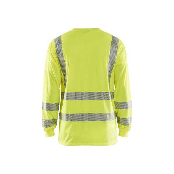 T-shirt de chantier haute-visibilité anti-UV à manches longues - Blaklader - 3385 - Jaune fluo