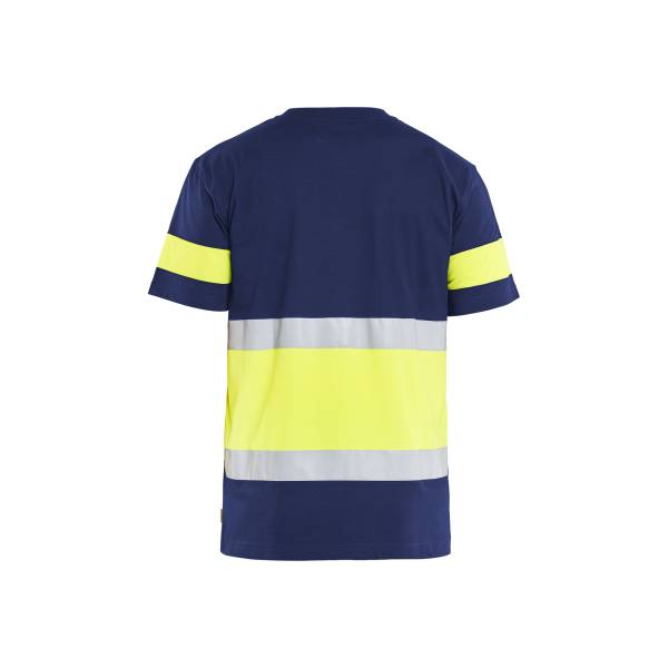 T-shirt de chantier haute-visibilité - Blaklader - 3387 - Marine/Jaune fluo