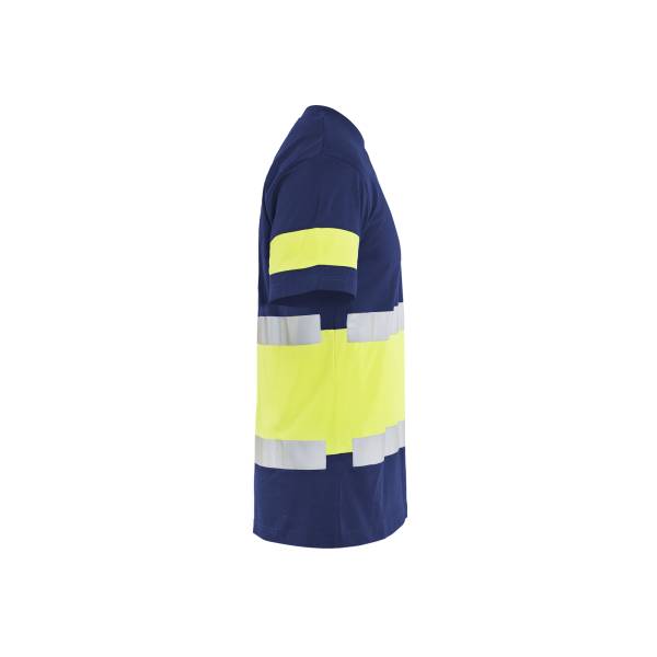 T-shirt de chantier haute-visibilité - Blaklader - 3387 - Marine/Jaune fluo
