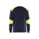 T-shirt de chantier retardant flamme inhérent haute-visibilité Coton - Blaklader - 3457 - Marine/Jaune fluo