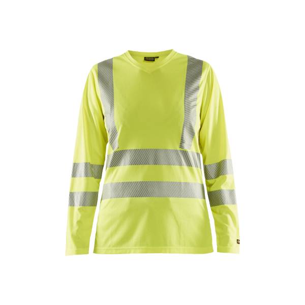T-shirt de chantier haute-visibilité manches longues femme - Blaklader - 3485 - Jaune fluo