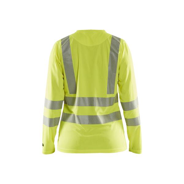 T-shirt de chantier haute-visibilité manches longues femme - Blaklader - 3485 - Jaune fluo