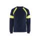 T-shirt de chantier haute-visibilité en coton - Blaklader - 3520 Marine/Jaune fluo