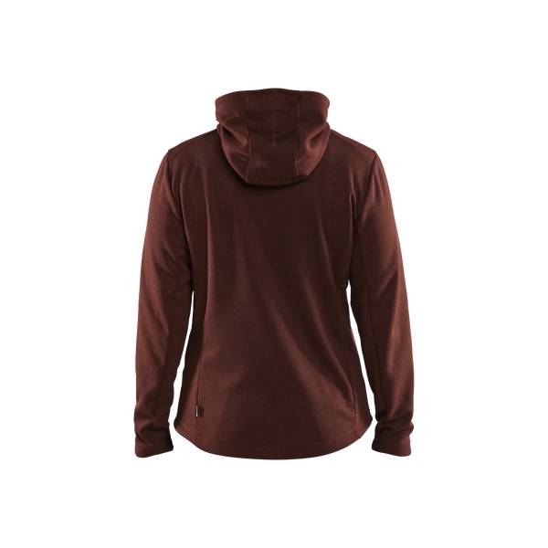 Sweat de travail à capuche femme - Blaklader - 3542 - Rouge brique/Noir