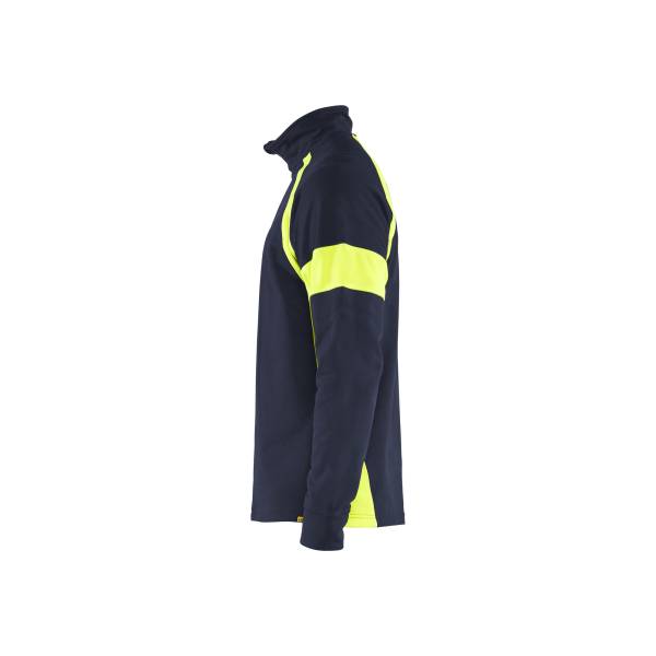 Sweat de travail haute-visibilité - Blaklader - 3550 - Marine/Jaune fluo