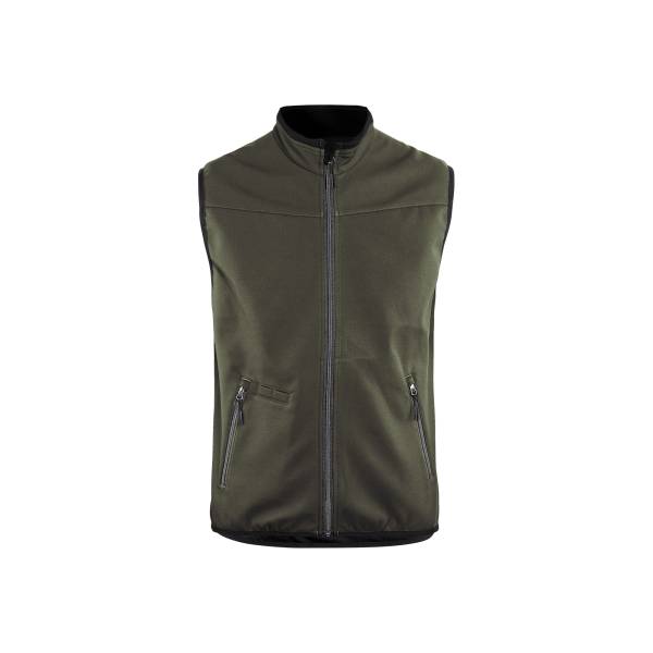 Gilet softshell sans manches - Blaklader - 3850 - Vert Kaki/Noir