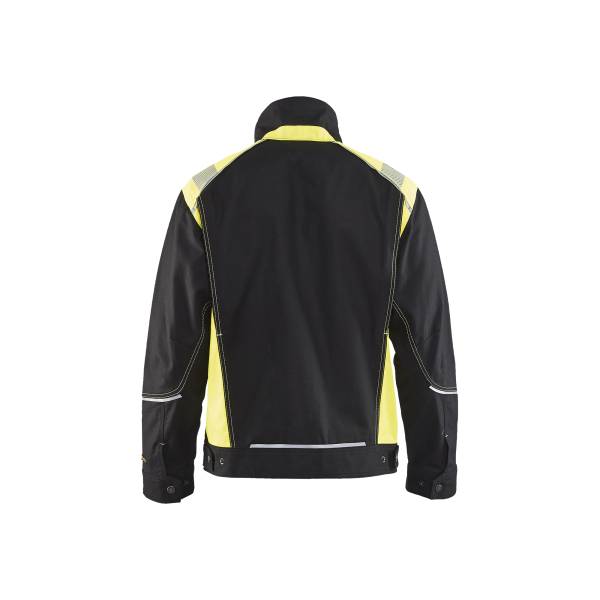 Veste de chantier haute-visibilité été coton - Blaklader - 4095 - Noir/Jaune fluo