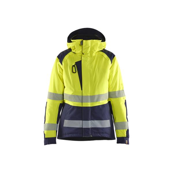 Veste de travail haute-visibilité hiver respirant femme - Blaklader - 4456 - Jaune fluo/Marine