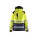 Veste de travail haute-visibilité hiver respirant femme - Blaklader - 4456 - Jaune fluo/Marine