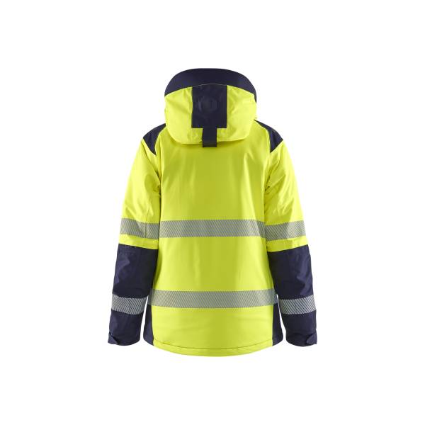 Veste de travail haute-visibilité hiver respirant femme - Blaklader - 4456 - Jaune fluo/Marine