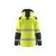 Veste de travail haute-visibilité hiver respirant femme - Blaklader - 4456 - Jaune fluo/Marine