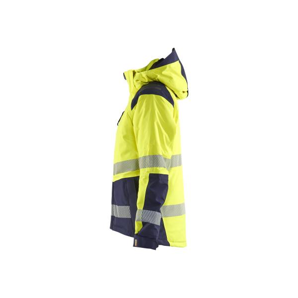 Veste de travail haute-visibilité hiver respirant femme - Blaklader - 4456 - Jaune fluo/Marine